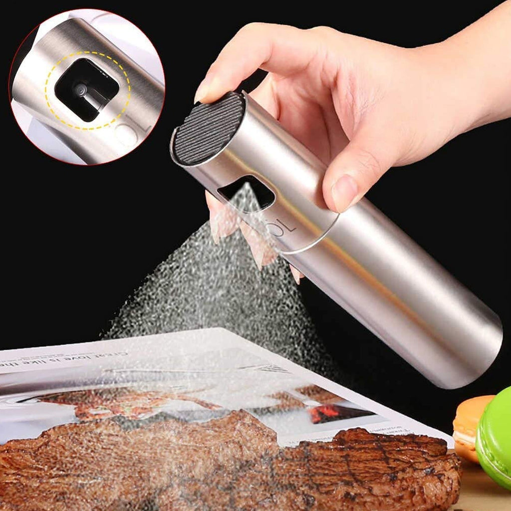 100ml Stainless Steel Oil Spray Bottle for healthy cooking.