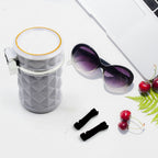 Durable car ashtray with LED light, suitable for cigarettes and small trash.