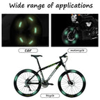 Detailed view of the texture and color of the reflective car wheel stickers material.