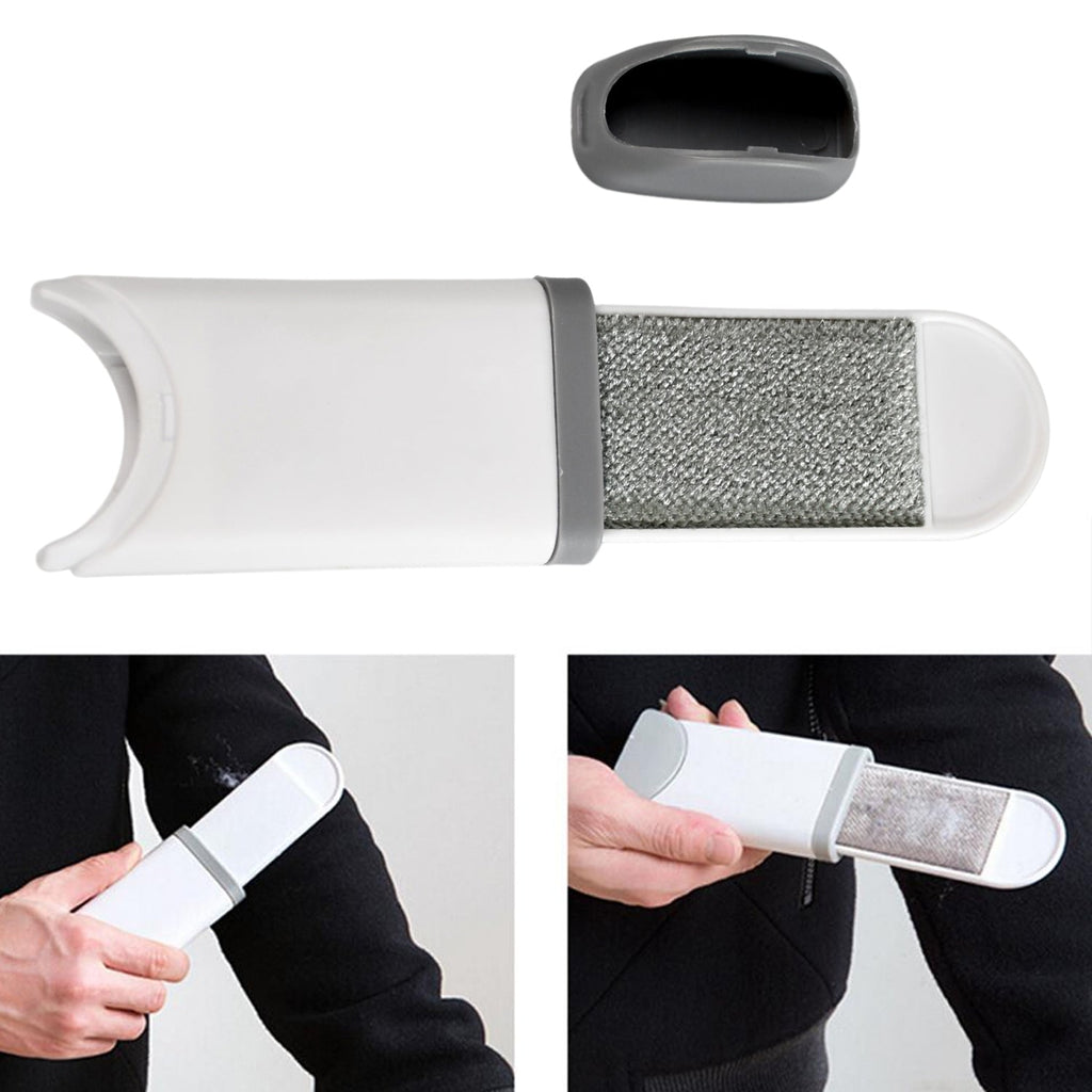 Portable lint brush ready for travel, ideal for quick dust removal.
