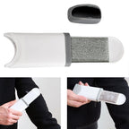 Portable lint brush ready for travel, ideal for quick dust removal.