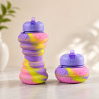Silicone water bottle with soft grip body for easy handling