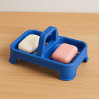 Compact double soap holder tray ideal for any bathroom.