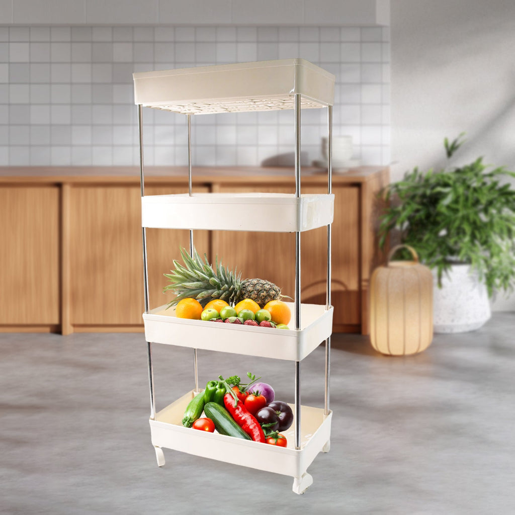 Daily use 4 tier kitchen shelf rack for home storage