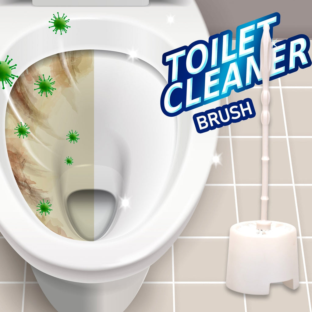 Pro Clean toilet cleaning brush set, featuring a convenient potted holder.
