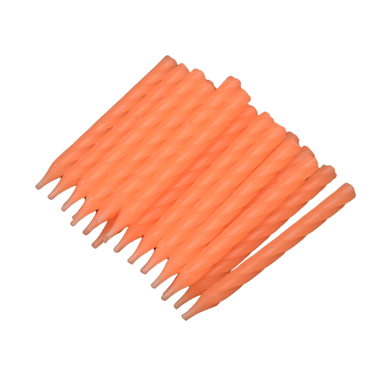 Group of glowing multicolor candles, ideal for festive cake decor.