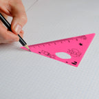 Close-up view of giraffe scale ruler with clear measurement markings