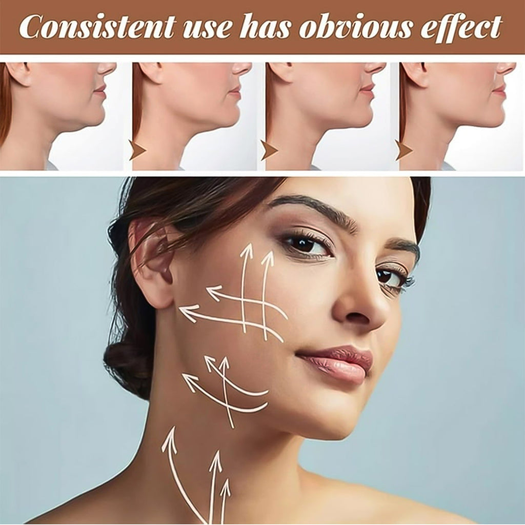 Close-up view of face lifting tape texture and strong adhesive for skin tightening