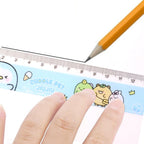 Long-lasting plastic ruler with cute cartoon illustrations for children
