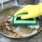 Ergonomic comfort grip handle of the Tile Cleaning Scrubber Brush for easy use.