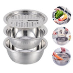 Detailed view of the interchangeable blades for the Quickslice julienne grater system.