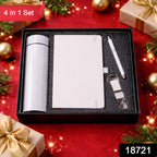 Elegant office gift set with stainless steel bottle and accessories