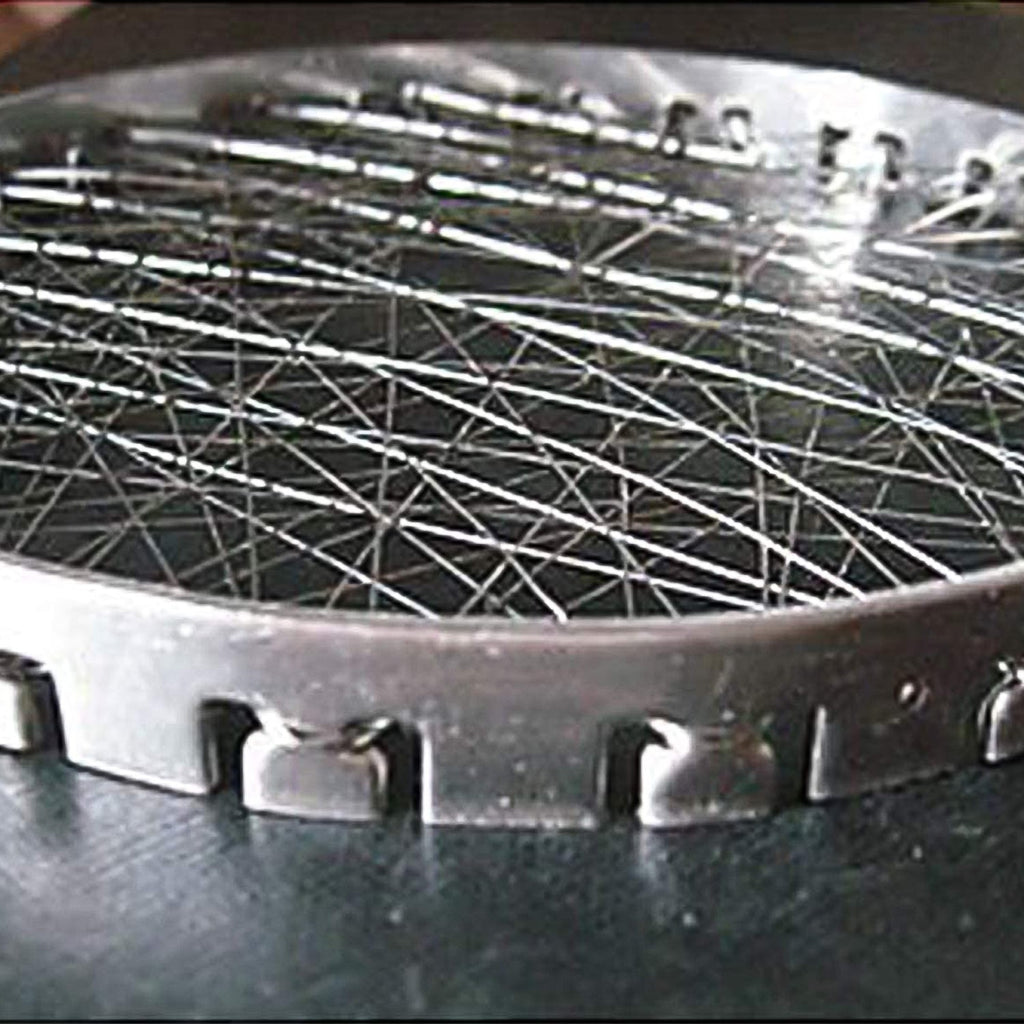 Front view of the Indo Glow stainless steel mini tandoor jalli, showcasing its design.