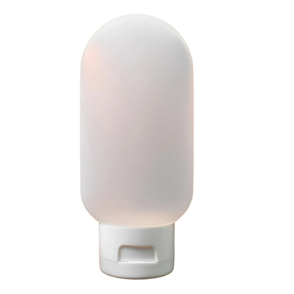 Assorted color 60ml GoBottles, highlighting the variety and convenience of these reusable plastic bottles.
