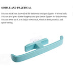 Stylish self-adhesive rack complementing modern bathroom decor, offering smart storage.