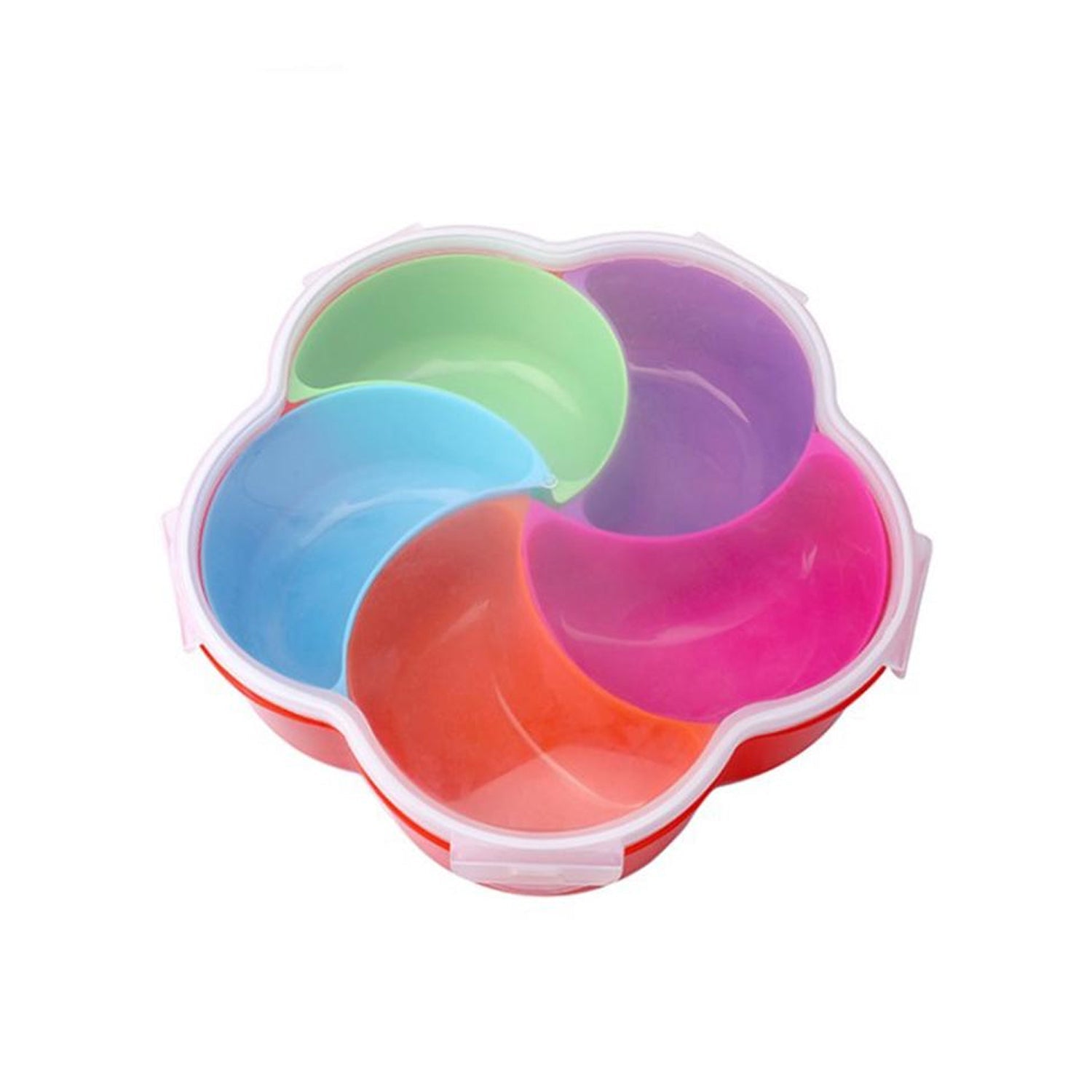 Versatile serving tray with five sections, ideal for organizing sweets and savouries.
