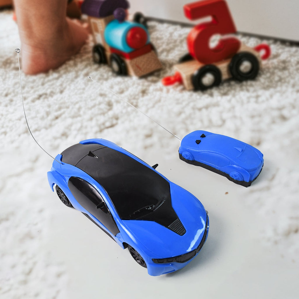Dynamic side view of the Remote Control Racing Car showcasing its bright LED illumination.