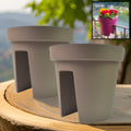 Durable balcony flower pot holder with railing attachment by Plant Edge