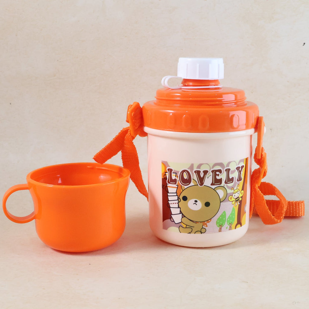 Plastic kids cup showing cartoon printed design for children