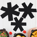 Set of 3 felt pots and pans protectors in large, medium, and small sizes protecting cookware