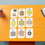 Early math learning laminated flashcards for toddlers