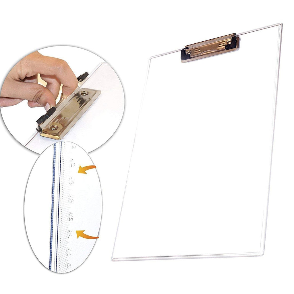 Clear transparent exam pad with a precise centimeter measurement side.