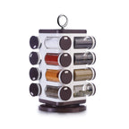 Ganesh revolving spice rack with 16 transparent 100ml plastic jars.
