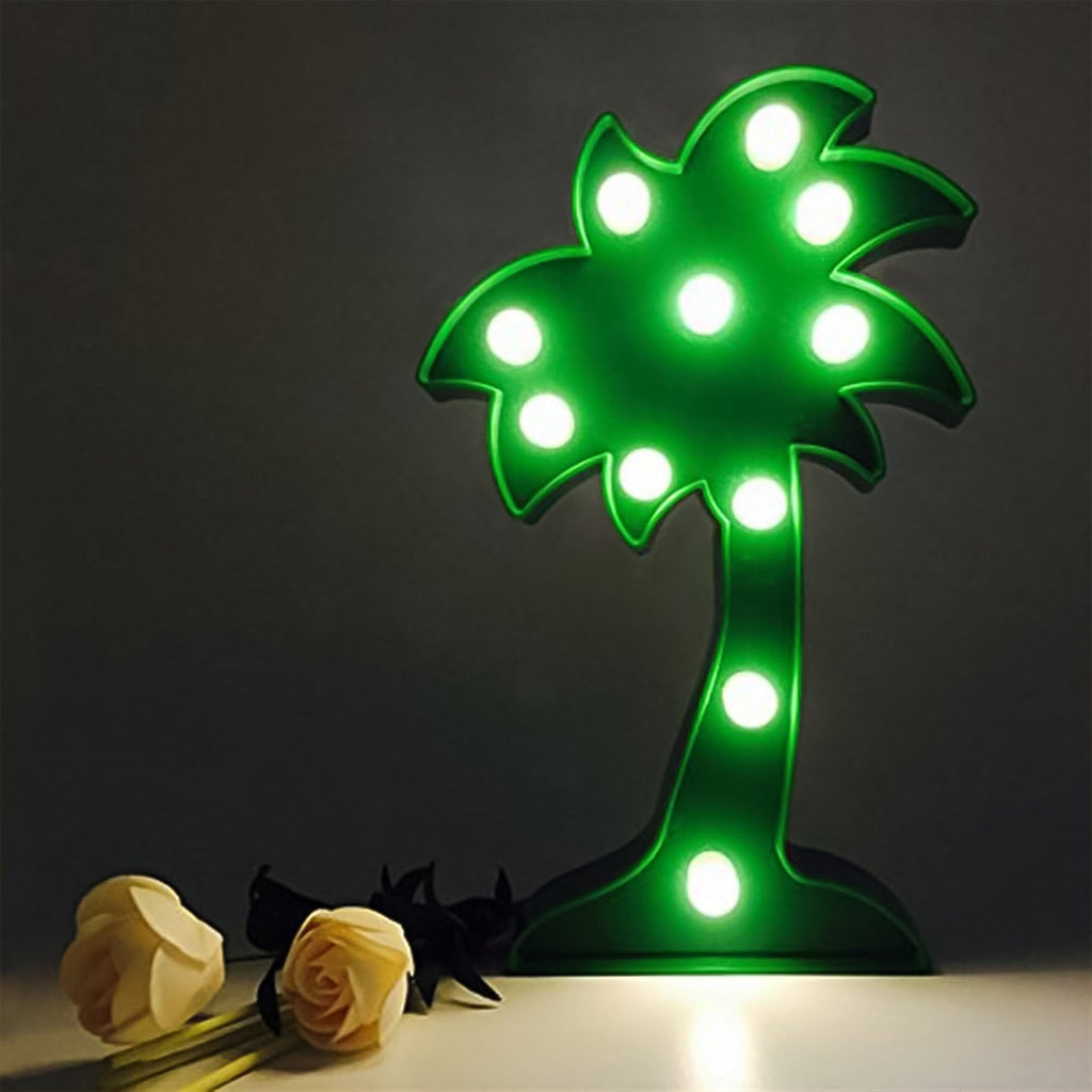 A detailed shot of the Tidy Table Coconut Tree LED Lamp, emphasizing its elegant design and soft illumination.