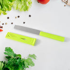 Close-up of stainless steel peeling blades with ergonomic handles