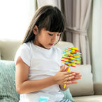 Top view of Spin Flower Candy spinning toy with colorful spiral pattern
