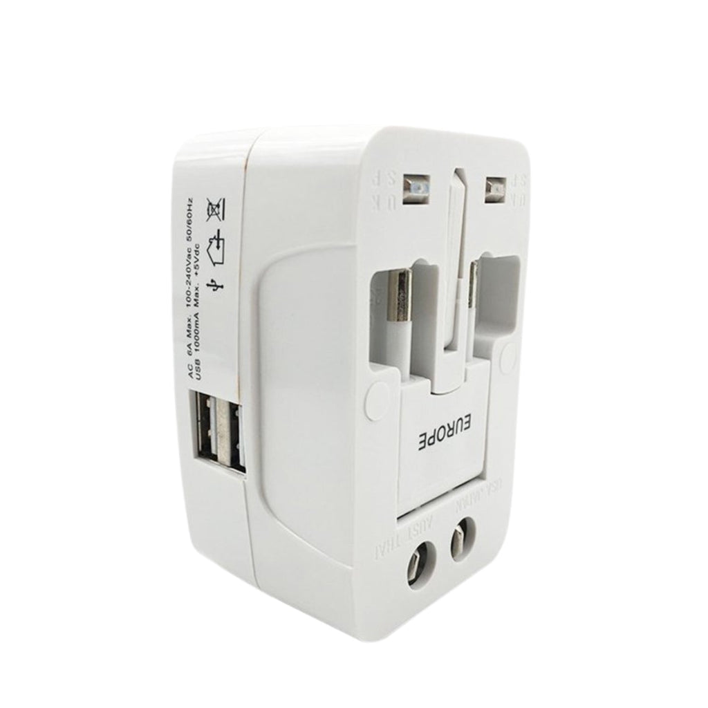 Back view of the Universal Travel Adapter with universal socket.