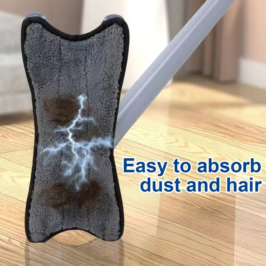 Velvet Wipe 360 degree mop reaching into a corner, showing its flexible cleaning design.