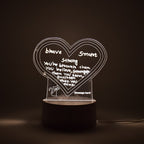 Visualization lamp with LED illumination glowing softly on a desk