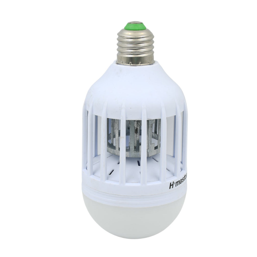 The FlyTamer electronic pest control light bulb active and ready to protect your space.