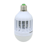 The FlyTamer electronic pest control light bulb active and ready to protect your space.