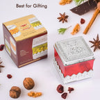 Elegant Ruby dry fruit container, perfect for gifting delicious Indian dry fruits.
