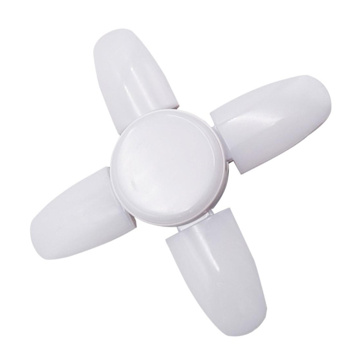 Design detail of foldable fan blades on LED bulb