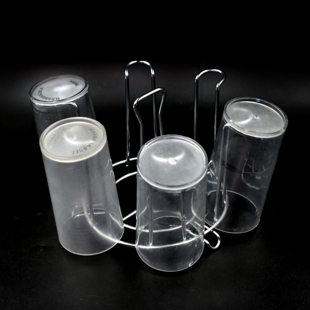 Front view of the round glass holder, perfect for delicate glasses.