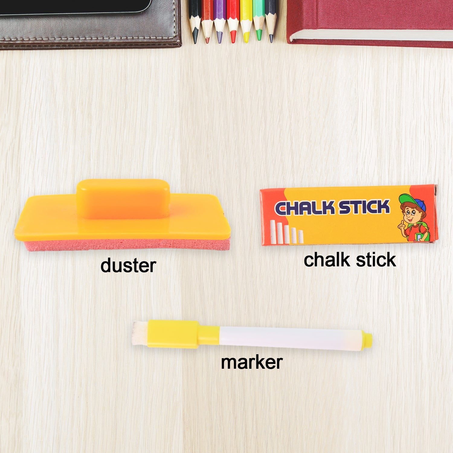 Portable educational drawing board with handle for easy carrying for children