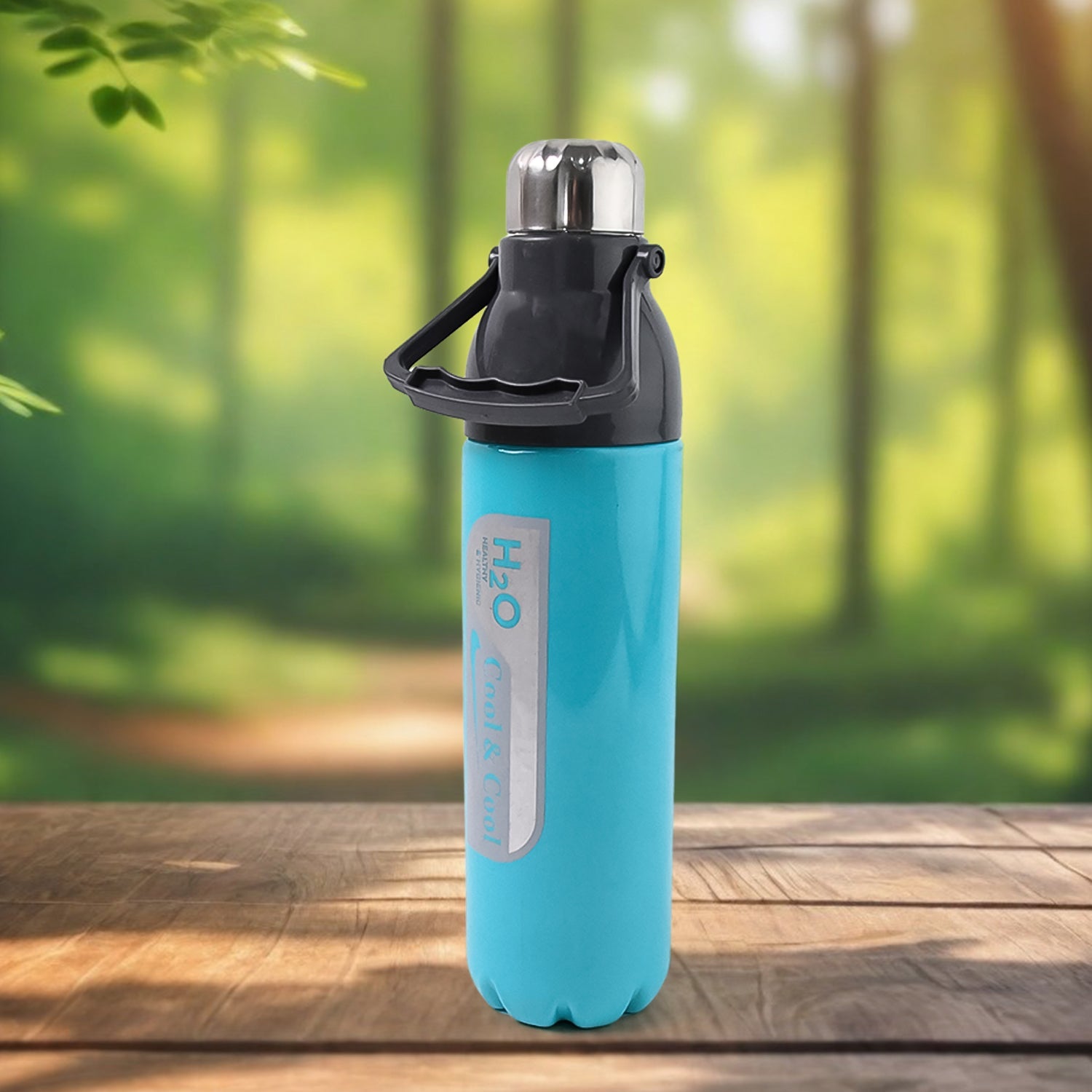 Durable BPA-free plastic insulated sports bottle with secure lid