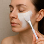 Clean skin applicator brush made of soft silicone for facial masks