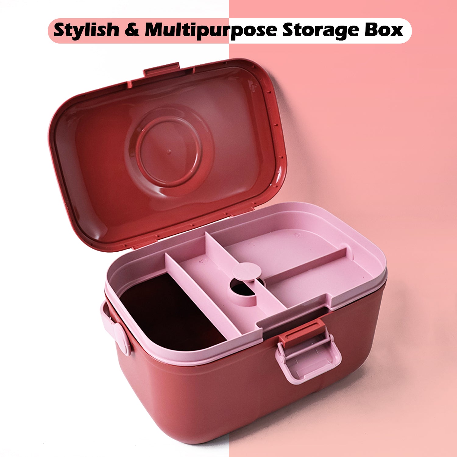 Organizer storage box with removable compartments for medicines and stationery