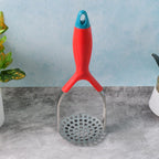 Close-up of the fine mesh on the Supermom Kitchen Food Masher, ideal for smooth purees.