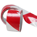 Close-up of the durable non-adhesive safety warning tape texture.