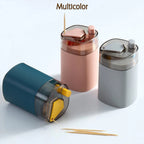Front view of the Tidy Table automatic toothpick dispenser in action.