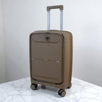 Impact-resistant travel luggage trolley with durable ABS shell