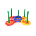 A vibrant 13-piece Ring Toss Game set for kids and family fun.