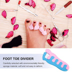 CalmFit soft sponge toe spacers helping gently separate toes
