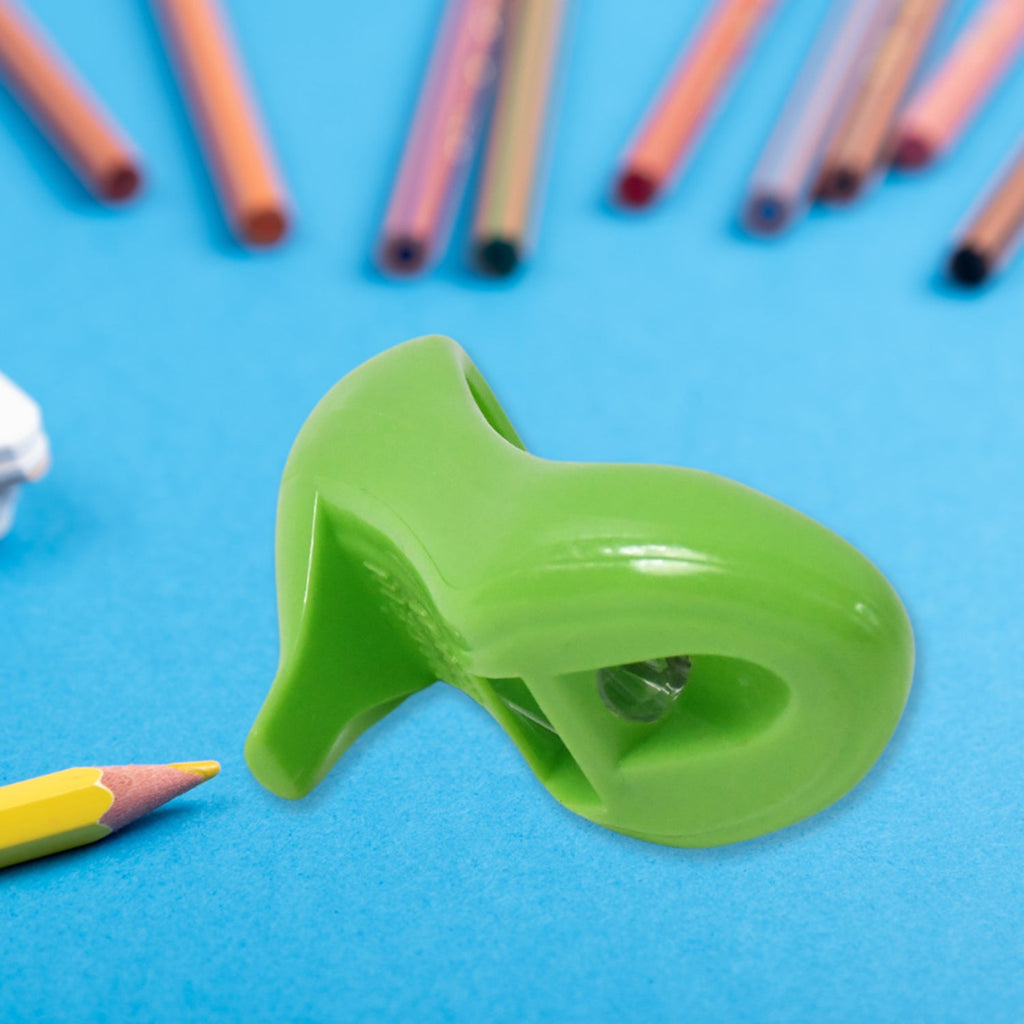 Close-up of sharp steel blade inside high heels pencil sharpener