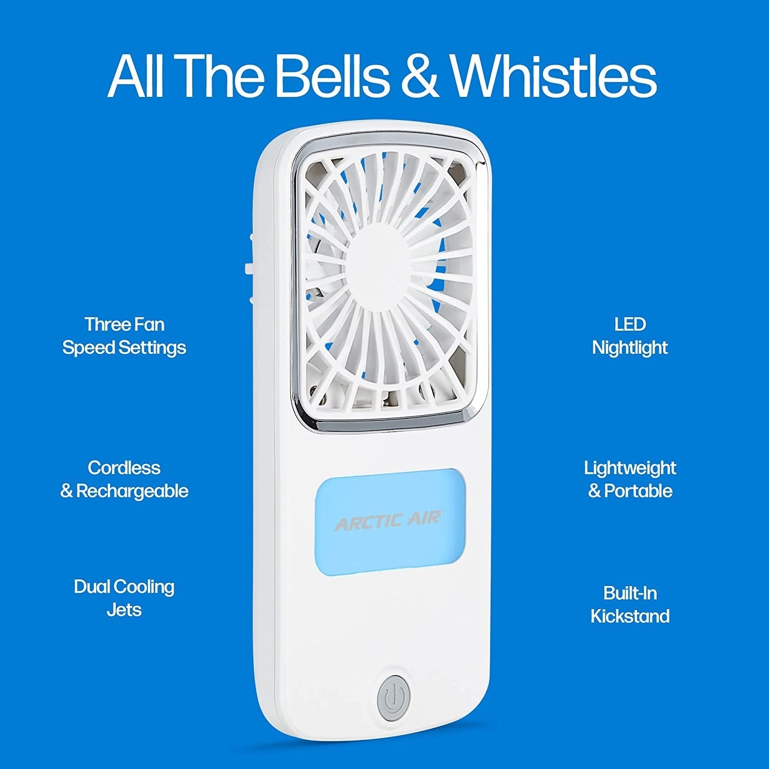 The Arctic Air Freedom personal air cooler in its retail packaging.